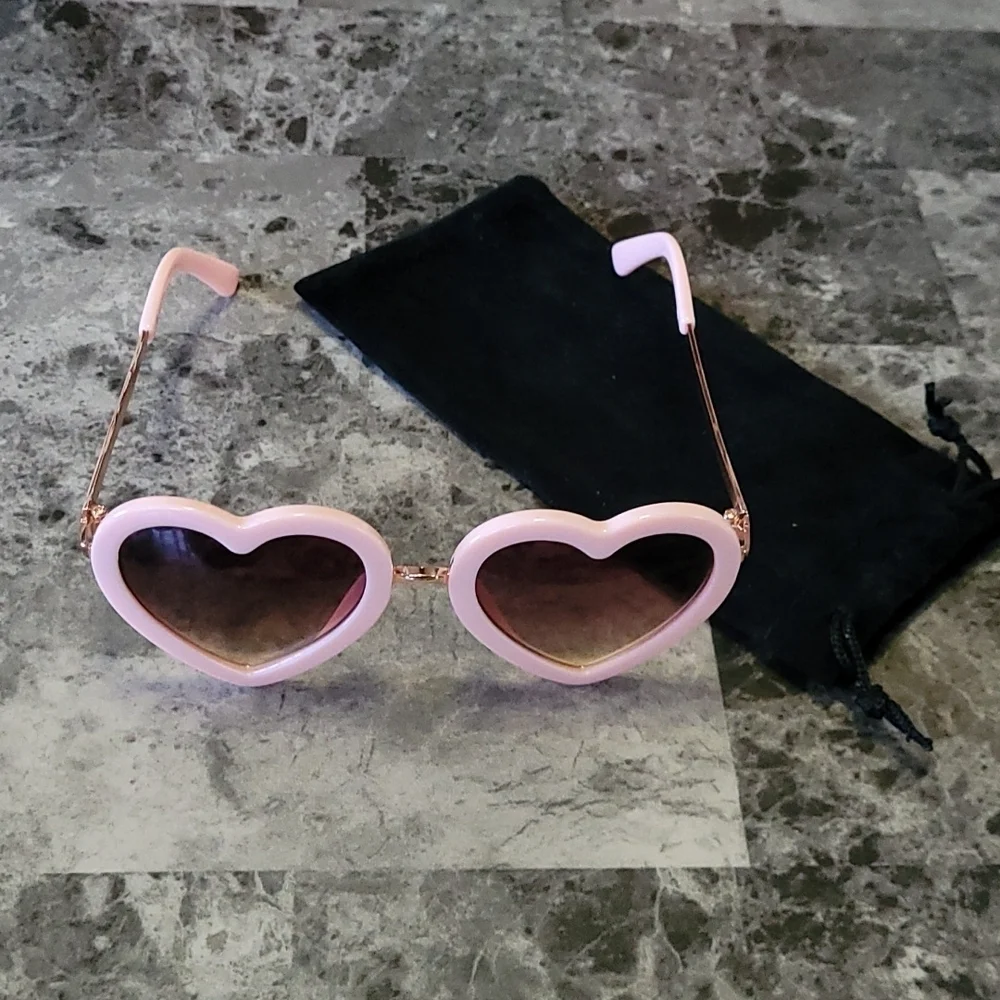 Girls Heart Sunglasses with case Price Firm